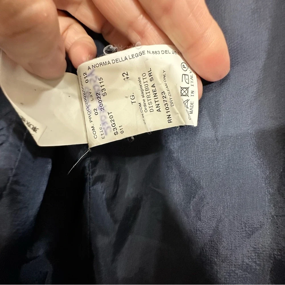 EUC Emporio Armani Navy Checkered Women's Blazer Size 42, US‎ 12